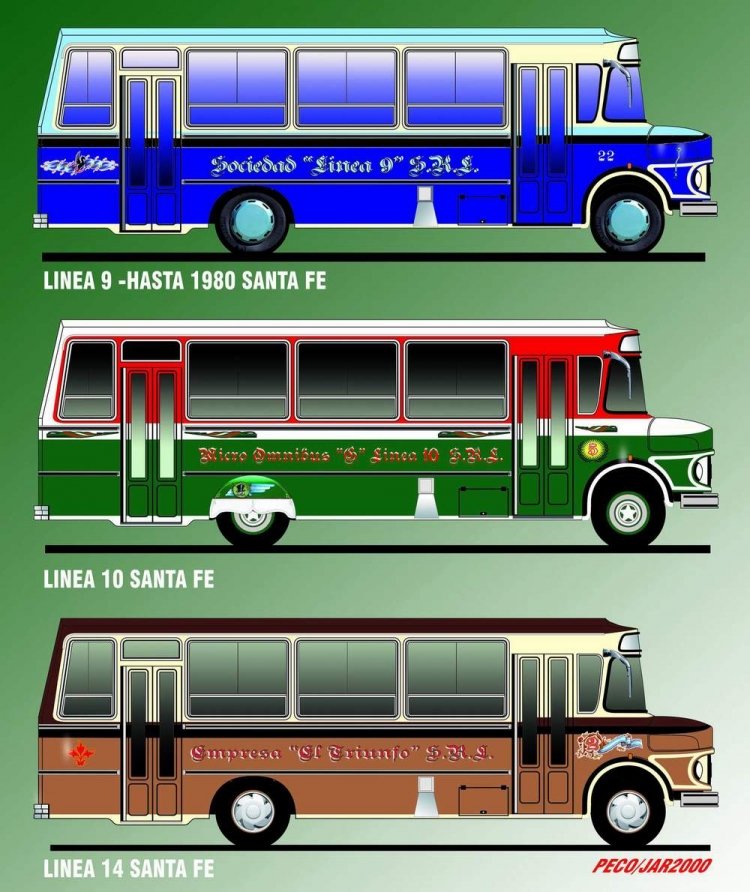 LINEAS DE SANTA FE
B.1875442 [centro]

LINEAS DE SANTA FE 
LIEAS 9 - 10 - 14 HASTA 1980
Palabras clave: URBANO