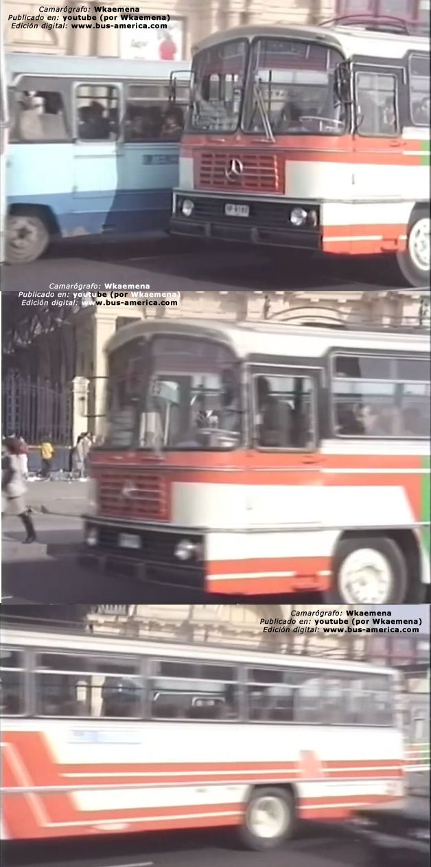 Mercedes-Benz LPO 1113 - Carromet - Avenida Bernardo O`Higgins
Camarógrafo: Willy Kaemena
Fotogramas extraídos de: "Santiago de Chile, may 1989 Transit" en http://www.youtube.com/watch?v=6Kz4XV8FV_c 
