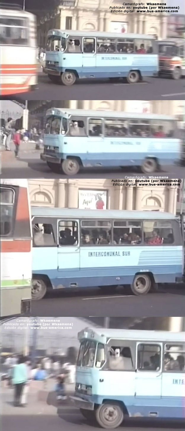Mercedes-Benz LP 608 - SEG reformado - Intercomunal Sur
Camarógrafo: Willy Kaemena
Fotogramas extraídos de: "Santiago de Chile, may 1989 Transit" en http://www.youtube.com/watch?v=6Kz4XV8FV_c 
