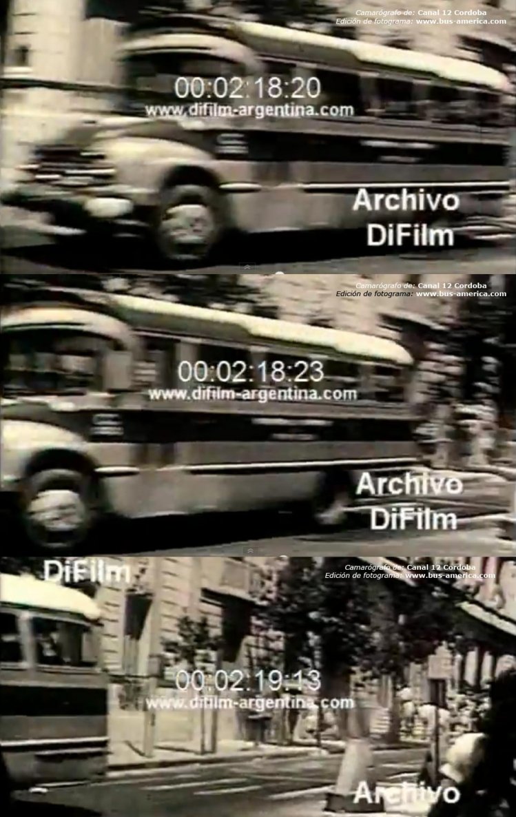 Bedford J6LZ1 - Vespaciani & Benedetti - Centro
Camarógrafo: ¿? de Canal 12 de Cordoba
Archivo: Difilm (www.difilm-argentina.com)
Extraído de: http://www.youtube.com/watch?v=UrMNC6oEshw
