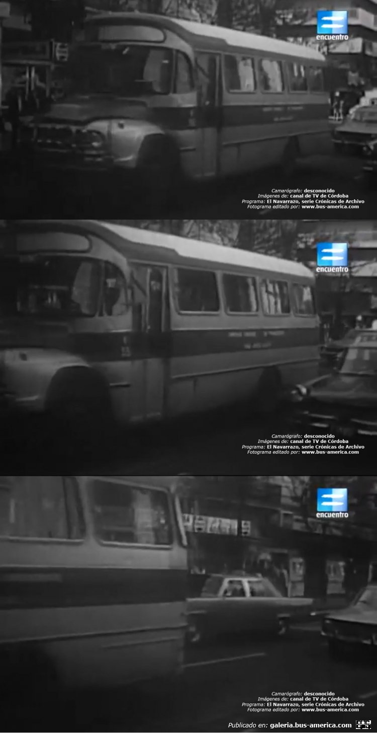 Bedford J6LZ1 - Vespaciani
Camarógrafo: ¿?
Imágenes de canal de TV de Córdoba
Documental: El Navarrazo, serie Crónicas de Archivo, canal Encuentro
Extraído de: https://www.youtube.com/watch?v=F9fjshhcOEc
