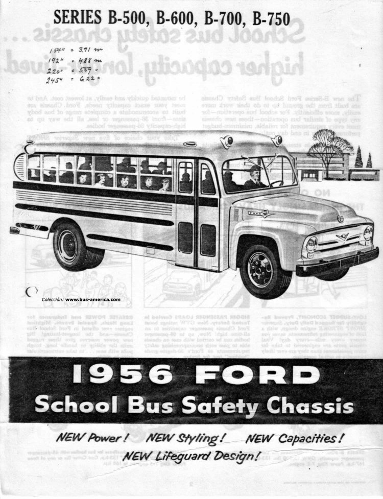 Ford 1956 , B-500 & B-600 & B-700 & B-750
Folleto página 1
