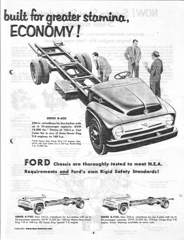 Ford 1956 , B-500 & B-600 & B-700 & B-750
Folleto página 3
