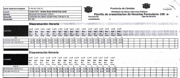 A.Ma.Ne.Cer
Horarios 2009
