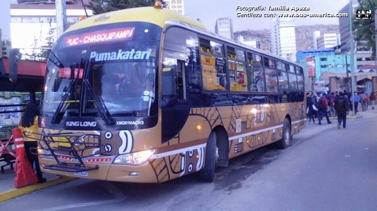 King Long XMQ 6110 ACW3 (en Bolivia) - PumaKatari , SETRAM
Fotografía: familia Apaza
Gentileza: A. F. Apaza

¿3455 LOU?
