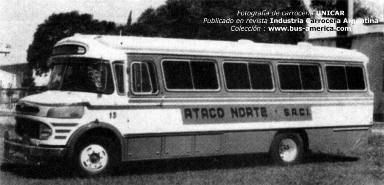 Mercedes-Benz LO 1114 - Unicar - Ataco Norte
Fotografía de carrocería : Unicar
Publicado en revista Industria Carrocera Argentina
