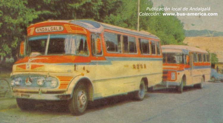 Mercedes-Benz LO 1114 - Unicar - Azar
[Datos de adelante a atrás, de izquierda a derecha]
