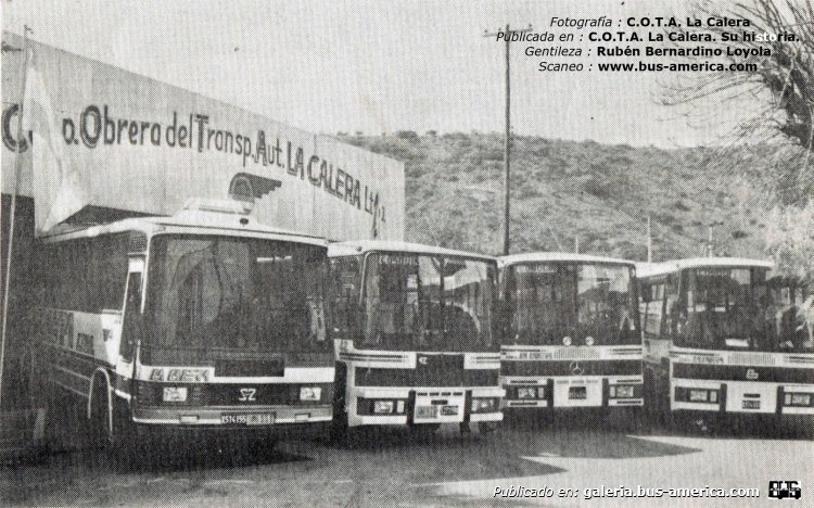 Mercedes-Benz OF 1214 - San Antonio Imperial III Futuro & Anyda - Coop. La Calera
X.514155 [1º]

Fotografía : Cooperativa Obrera de Transporte Automotor La Calera Ltda.
Publicada en : Cooperativa Obrera de Transporte Automotor La Calera. Su historia.
Gentileza : Rubén Bernardino Loyola

[Datos de izquierda a derecha]
