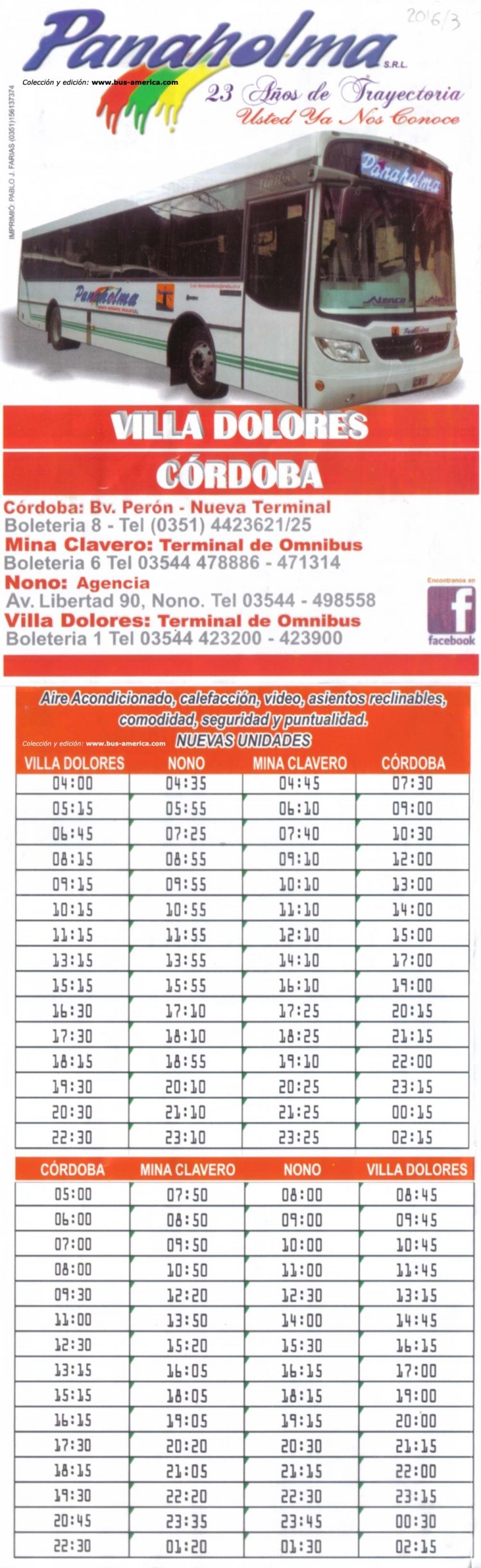 Mercedes-Benz OF 1722 - Italbus Bello - Panaholma
Horarios 2016
