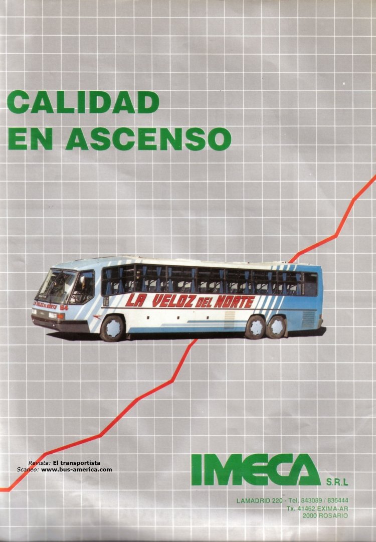 Scania K 112 - Imeca GTR 12 - La Velóz del Norte
La Veloz del Norte, interno 64

Revista: El Transportista, número 198
