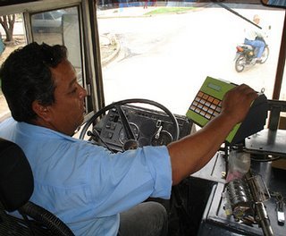 Maquina en Un Bus Argentino
