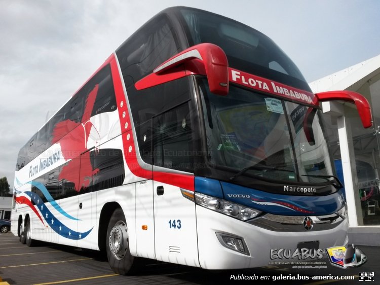 Volvo B 430R - Marcopolo Paradiso 1800 DD G7 (en Ecuador) - Flota Imbabura
www.ecuabus.net 
