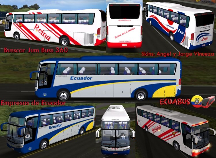 Busscar Jum Buss 360 (para Ecuador - desarrollo para juego 18 Wheels of Steel Pedal)
Skins: Angel y Jorge Vinueza
www.ecuabus.net
