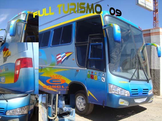 Full Turismo 2009
Aquí les va la primicia, el mejor bus turístico de Bolivia, diseño único, demás carroceros ya pueden empezar a copiar nuestro modelo
Palabras clave: Bus camet carrocer�as transporte turismo bolivia