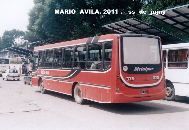 Agrale MA 15.0 - Metalpar Tronador - Unión Bus
HAZ253

Unión Bus (S.S.Jujuy), interno 378

TERMINAL  DE  OMNIBUS.
