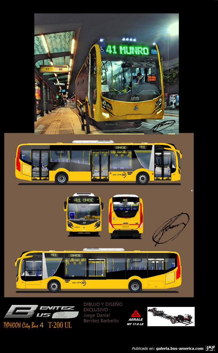 BENITEZBUS TYPHOON CITYBUS  IV AGRALE MT 17 LE (FICTICIO)
BENITEZBUS TYPHOON CITYBUS  IV  sobre chasis AGRALE MT 17 LE  
Palabras clave: Benitezbus typhoon agrale MT 17 azul sata rosariobus diseños sin carrozar plano dibujo