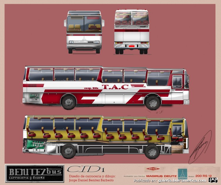 BENITEZBUS CID I Magirus-Deutz 200 RS 12 (1974)
Carroceria de larga distancia de mi autoria ficticia de 1974 al 80 sobre chasis Magirus-Deutz 200 RS 12 
Palabras clave: cid benitezbus magirus deutz t.a.c cuyo mendoza diseño plano