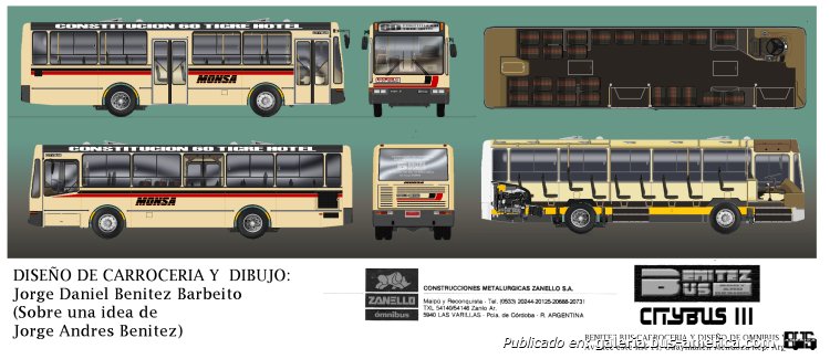 BENITEZBUS CITYBUS III ZANELLO UN 9.60 - 56W  (1989)
Bueno vuelvo a compartirles esta carroceria de mi autoria pensada ficticiamente en los años 80s y en donde como ya he mencionado use la trompa que si efectivamente mi papa diseño para recarrozar los trolebuses Toshiba en este caso sobre chasis Zanello 
Palabras clave: BENITEZBUS PLANOS DIBUJOS DISEÑOSSINCARROZAR ZANELLO CITYBUSIII MONSA LINEA60