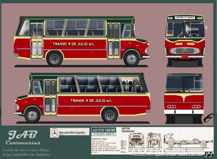 Carrocerías J.A.B predecesora BenitezBus Urbano 1969 (FICTICIO)
Diseño ficticio de la de mi autoria 
Palabras clave: Diseños sin carrozar carrocerías J.A.B Benitezbus colectivo 1112 Mercedes Benz
