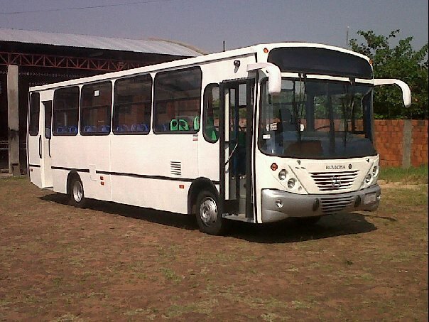 NUEVO MODELO "RUVICHA 2012" MADE IN PARAGUAY  tel:595(21)960531 grupolince1@hotmail.com
RUVICHA Urbano, Montado sobre chases Mercedes Benz, Atego 817 (Aleman) electronico.
Espejos externos revestidos en fibra de vidrio.
Tableros de itinerario y lineas superiores e inferiores en led.
Con camaras de Circuito Cerrado de TV en el interior y exterior de la unidad.
Asientos de plasticos rigidos y fibras de vidrio. 
Palabras clave: RUVICHA 2012 (MODELO, MARCAS Y DESING REGISTRADO)