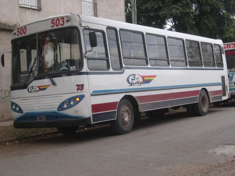COOP. 3 DE JULIO  73
coche 73 de la coop. 3 de julio.pertenece a la empresa desde mediados de 2007.ex interno 15 de rutabus . Chapa y pintura de febrero de 2010 
Palabras clave: coop 3 de julio