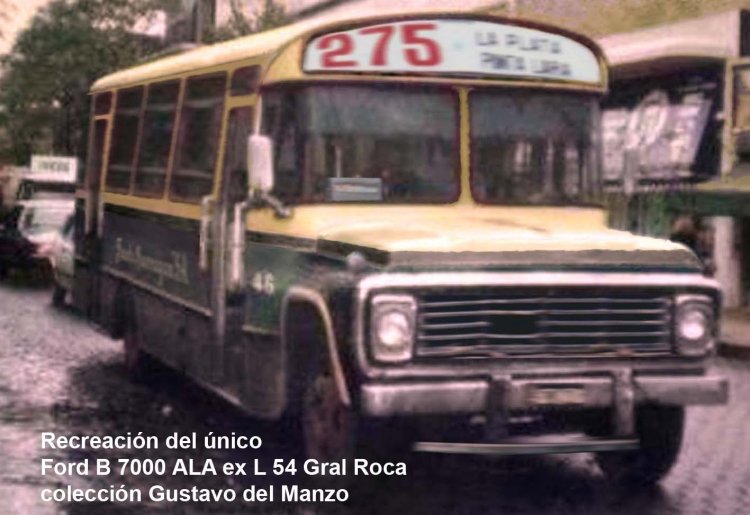 recreacion del 46 de la 275 Unico ALA 80 usado de la linea 54 Gral. Roca
ESTA IMAGEN NO ES REAL SOLO REPRESENTA AL EX COCHE 46 (RECREACION)
