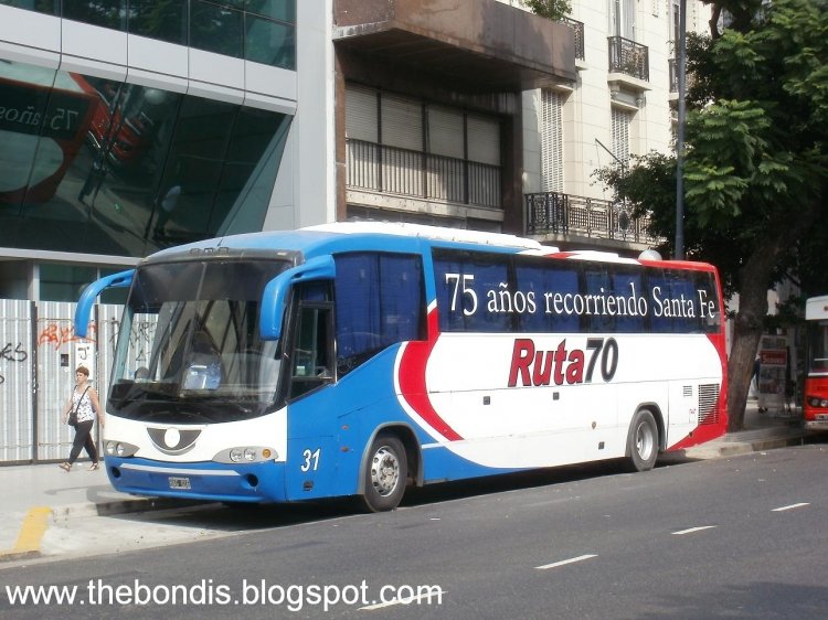 Mercedes-Benz O-400 RSE - Irizar (En Argentina) - Ruta 70 
HXG 016
Interno 31
Palabras clave: Mercedes-Benz O-400 RSE - Irizar (En Argentina) - Ruta 70