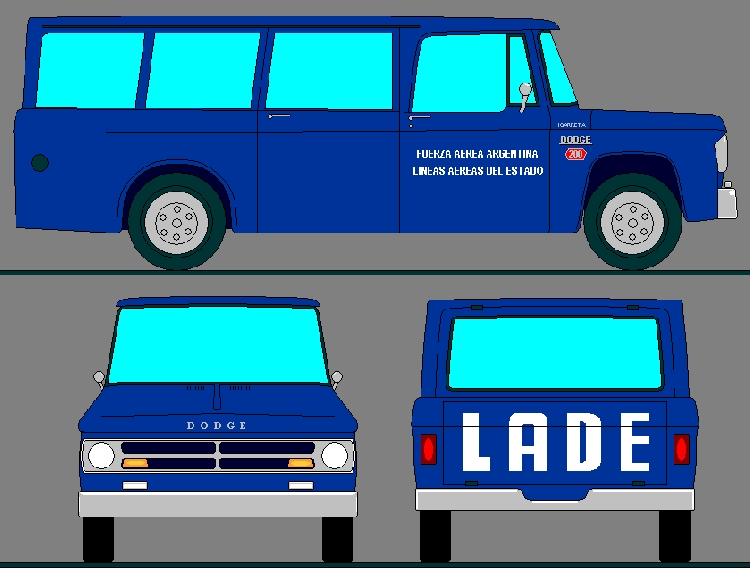 Dodge D 200 - La Flor - Líneas Aéreas del Estado
Intenté recrearla en color a partir de las fotos en blanco y negro.
Palabras clave: Lade Dodge La Flor