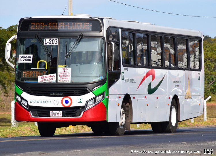 Mercedes-Benz OF 1418 - CAIO Apache Vip (en Paraguay) - Grupo Bene
HFH 792
Línea 203 (Asunción), interno 81
Palabras clave: CAIO 203 Bene