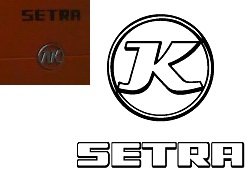 LOGO SETRA ORIGINAL
Aqui pueden ver el logo original de SETRA y el utilizado en el bus de Trans Esmeraldas. Es la misma K pero agregado otra letra mas
Es una copia china Feisisima..
