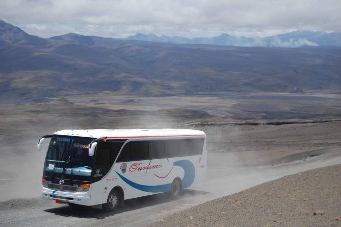 Hino FG Carroceria Cepeda
Autobus De Turismo subiendo al refugio del Cotopaxi
Imagen Trans Turismo
Palabras clave: Hino FG Carroceria Cepeda