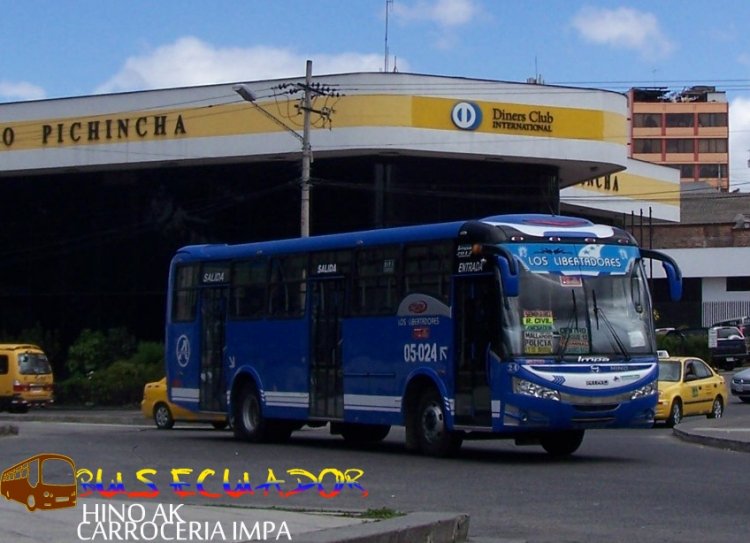 HINO AK CARROCERIA IMPA
COOP LOS LIBERTADORES
BUS TIPO DE AMBATO
MOVIL 21
Palabras clave: HINO AK CARROCERIA IMPA