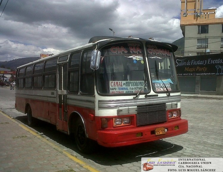 International Carroceria Union
Cia. Nacional 
Servicio Especial
PZS-105
Fotografia: BUS ECUADOR
Palabras clave: International Carroceria Union