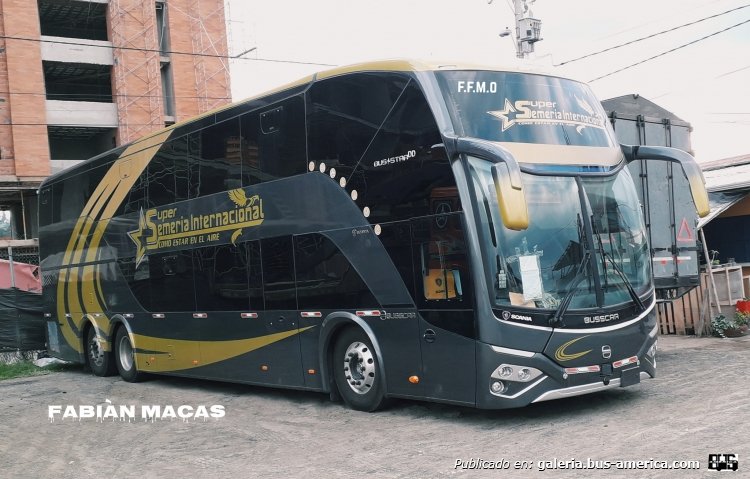 SCANIA K-460 6X2 - BUSSCAR BUSSTAR DD S1 (en Ecuador) - Semeria Internacional 
UNIDAD EN ECUADOR DE COOPERATIVA SEMERIA INTERNACIONAL 
Palabras clave: SCANIA K-460 6X2 BUSSCAR BUSSTAR DD S1