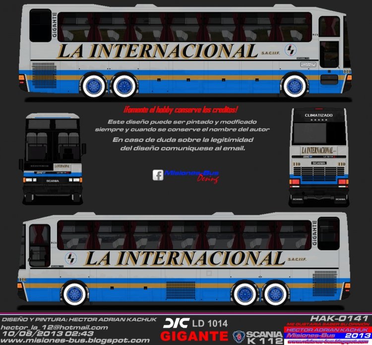 LA INTERACIONAL 110
DIC LD 10-14 GIGANTE SCANIA K112
Palabras clave: DIC LD 10-14 GIGANTE SCANIA K112