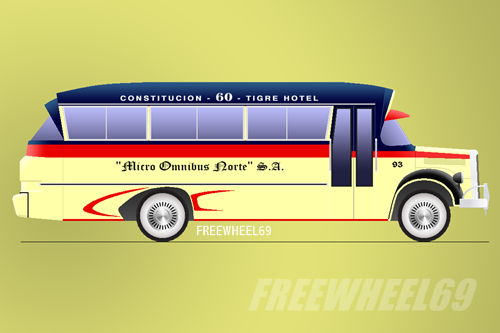 Mercedes-Benz L 312 - Gnecco - M.O.N.S.A.
Línea 60 - Interno 93
Único Gnecco superamérica de MONSA 
Dibujo de Freewheel 
