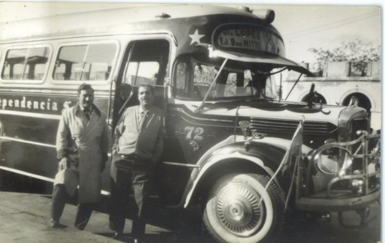 Mercedes-Benz L 312 - La Estrella - La Independencia 
Líneas 203 y 175 (luego 365)
Coche 72 en Luján

En la foto los conductores Anibal Dorrego y Granatti
