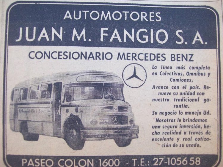 J. M. FANGIO S.A.
B.943719
Imagen diario Clarin 28-11-73
Suplemento transporte
Palabras clave: VIEJAS