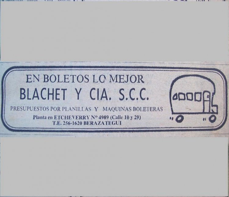 BOLETOS BLACHET Y CIA
Palabras clave: VARIOS