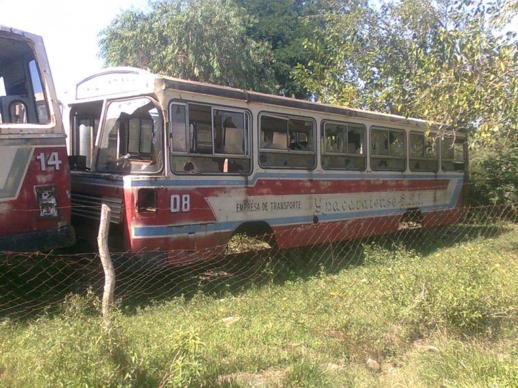 Bus abandonado de la linea 242 , Ypacaraiense S.R.
