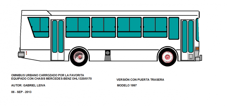 Mercedes-Benz OHL 1320 - La Favorita 
Versión con puerta trasera 1997
