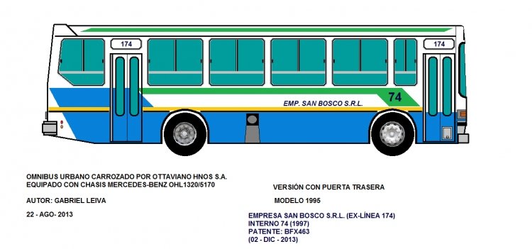 Mercedes-Benz OHL 1320 - Ottaviano - Empresa San Bosco
BFX 463
Línea 174 - Interno 74
DIBUJO DE MI AUTORIA
Palabras clave: OTTAVIANO   MERCEDES   BENZ   SAN   BOSCO   174   74   MERCEDES  BENZ   OHL   1320