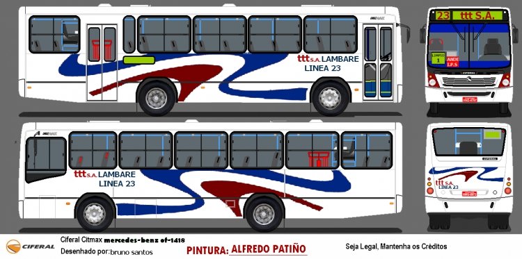 Ciferal Citimax (para Paraguay) - TTL linea 23
Diseño : Bruno Santos
Pintura : Alfredo Patiño
