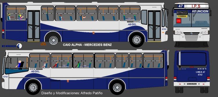 Mercedes-Benz OF 1620 - Caio Alpha (en Paraguay) - Linea 47 
Palabras clave: MB
