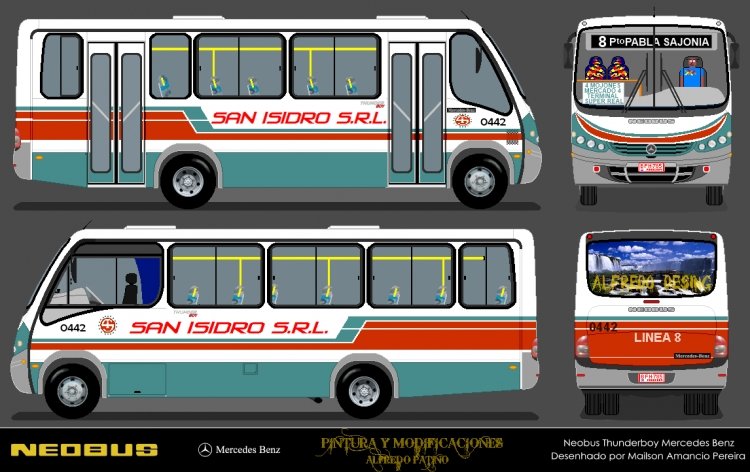 Neobus (en Paraguay) - Linea 8 , San Isidro S.R.L.
