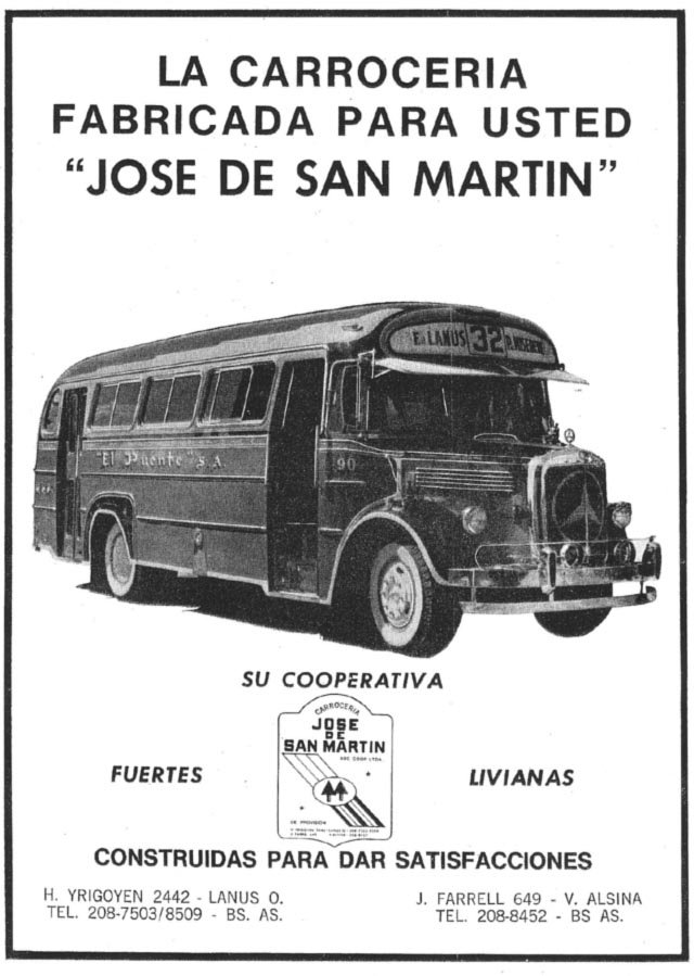 Publicidad carrocería San Martín
Para saber mas sobre estos modelos de carrocería en : http://busarg.com.ar/san_martin.htm
