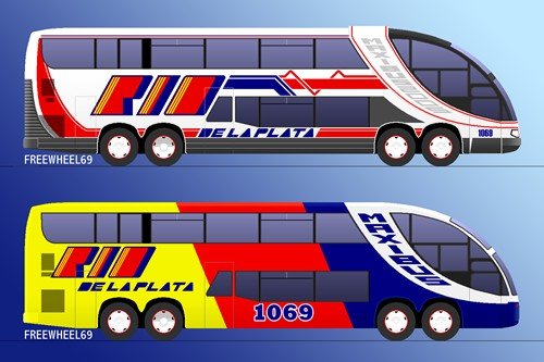 Scania K 112 - Rio Maxibus
Dibujo con ambos cortes de pintura y reforma.
