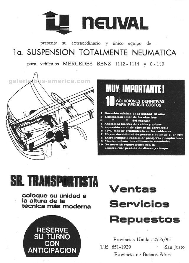Publicidad suspensión neumática Neuval
