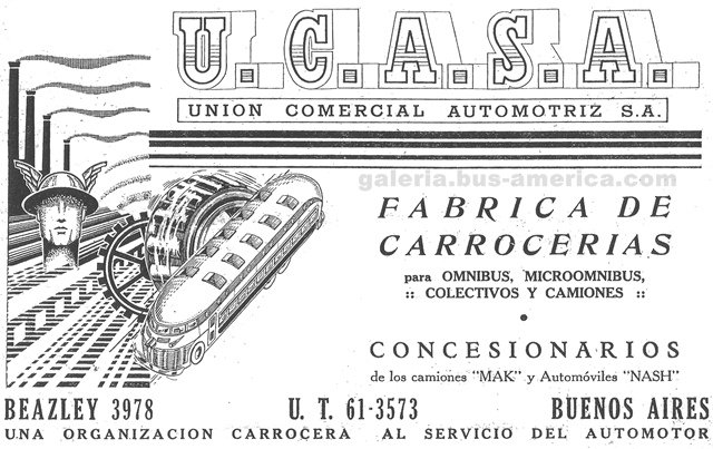 Publicidad carrocerías U.C.A.S.A.
