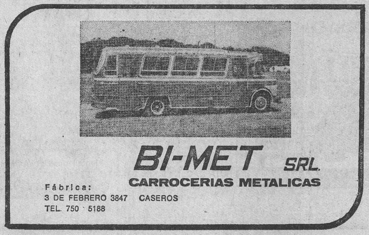 Publicidad carrocerías Bi-Met
